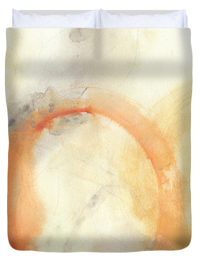 Abstract Duvet Cover featuring the painting Implicit I by June Erica Vess