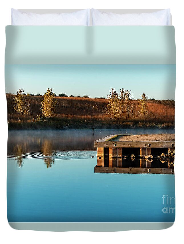 Reflections Duvet Cover featuring the photograph Lake Reflections #1 by Sandra J's