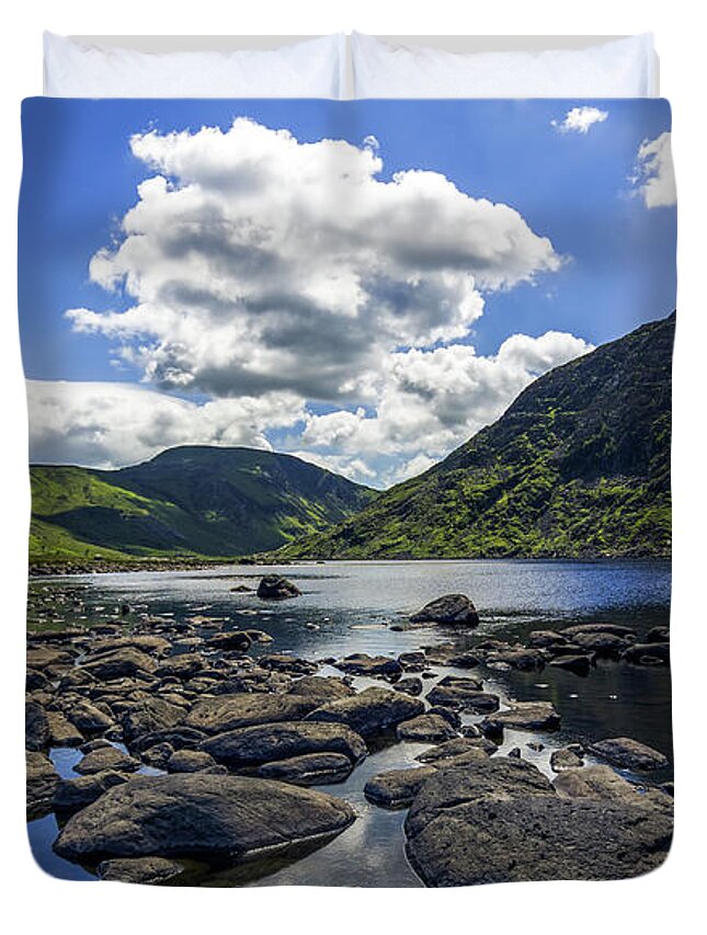 Wales Duvet Cover featuring the photograph Llyn Eigiau #1 by Ian Mitchell