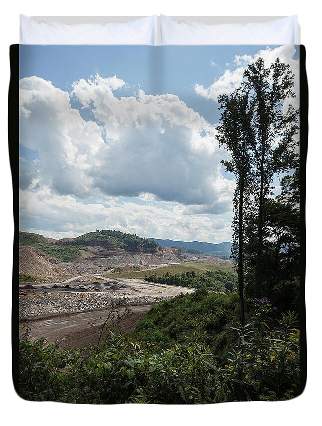 Scenics Duvet Cover featuring the photograph Mountaintop Removal Coal Mining #1 by Jerry Whaley