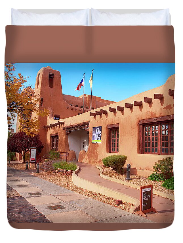 New Mexico Museum Of Art Duvet Cover featuring the photograph New Mexico Museum of Art #1 by Chris Smith