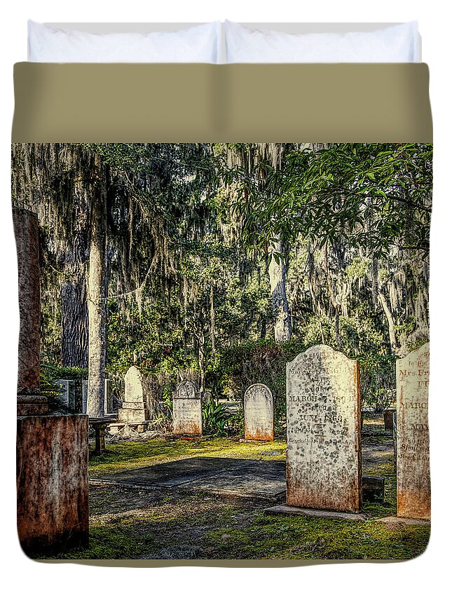 Burial Duvet Cover featuring the photograph Nineteenth Century Tombstones #2 by Darryl Brooks