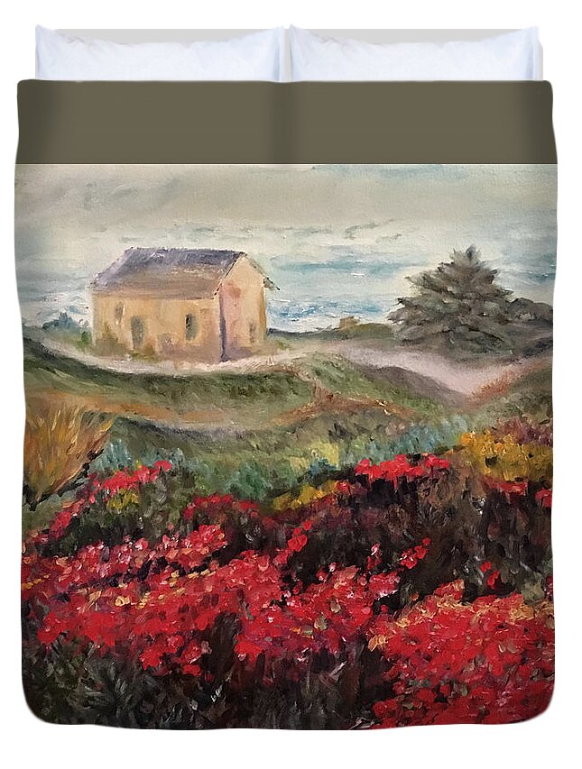 Nova Scotia Duvet Cover featuring the painting Nova Scotia by Roxy Rich