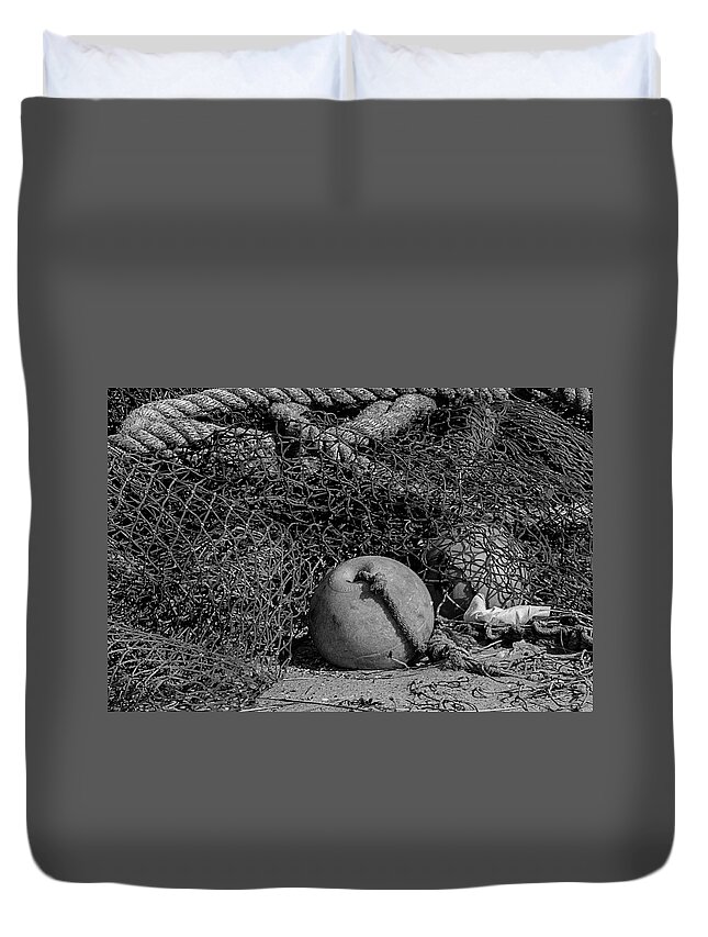 Fishing Duvet Cover featuring the photograph Of The Sea #1 by Cathy Kovarik