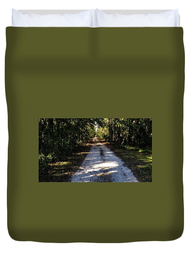 Roads Duvet Cover featuring the photograph Dirt Road #1 by Roger Epps