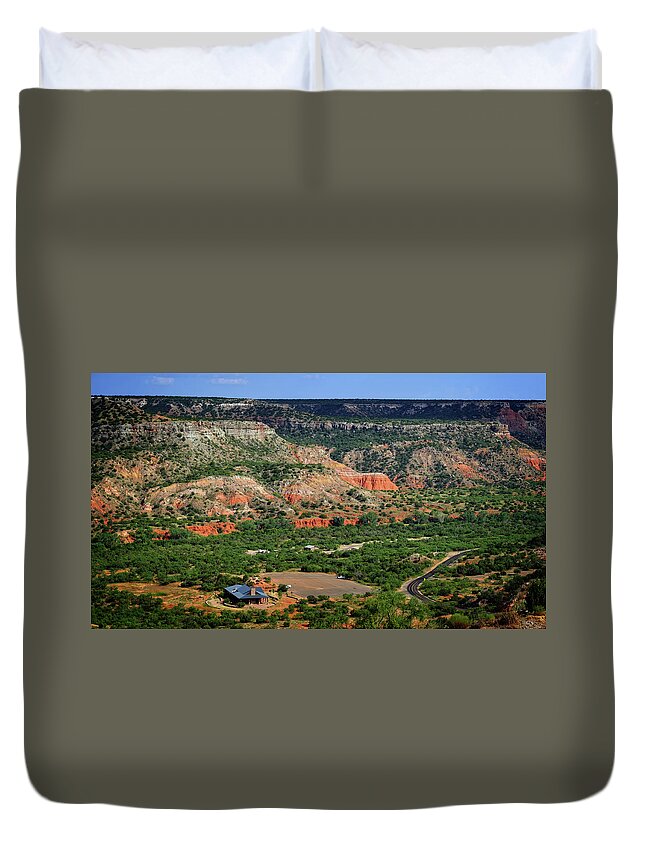 Palo Duro Canyon Duvet Cover featuring the photograph Palo Duro Canyon Floor #1 by George Taylor