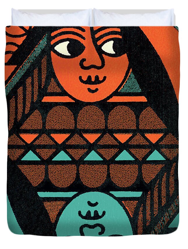 Queen Of Hearts #1 Duvet Cover Queen Of Hearts #1 Duvet Cover