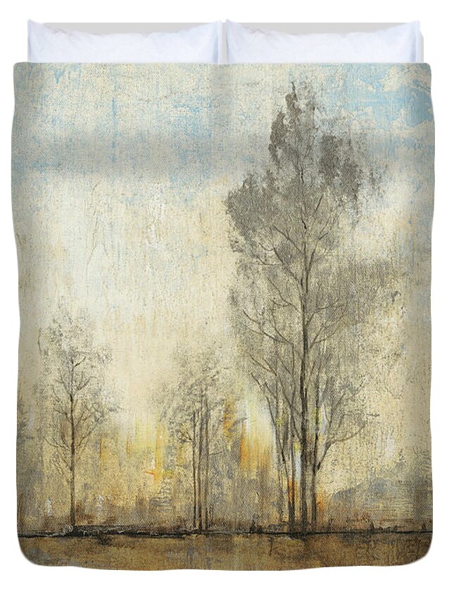Landscapes Duvet Cover featuring the painting Quiet Nature I #1 by Tim Otoole