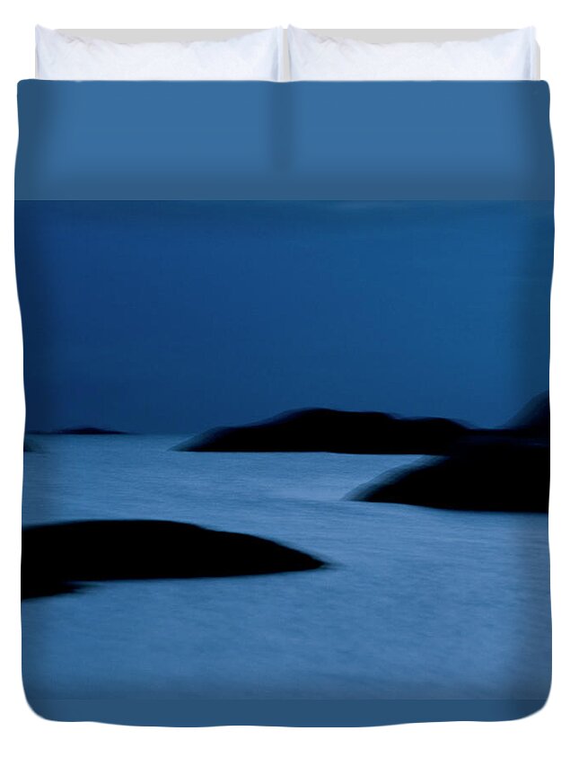 Archipelago Duvet Cover featuring the photograph Rocks In The Archipelago Sweden by Staffan Andersson