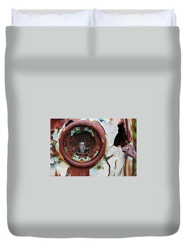 Rust Duvet Cover featuring the photograph Rusty And Crusty #1 by Nick Mares