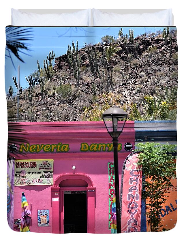 San Ignacio Duvet Cover featuring the photograph San Ignacio Baja #1 by Lisa Dunn