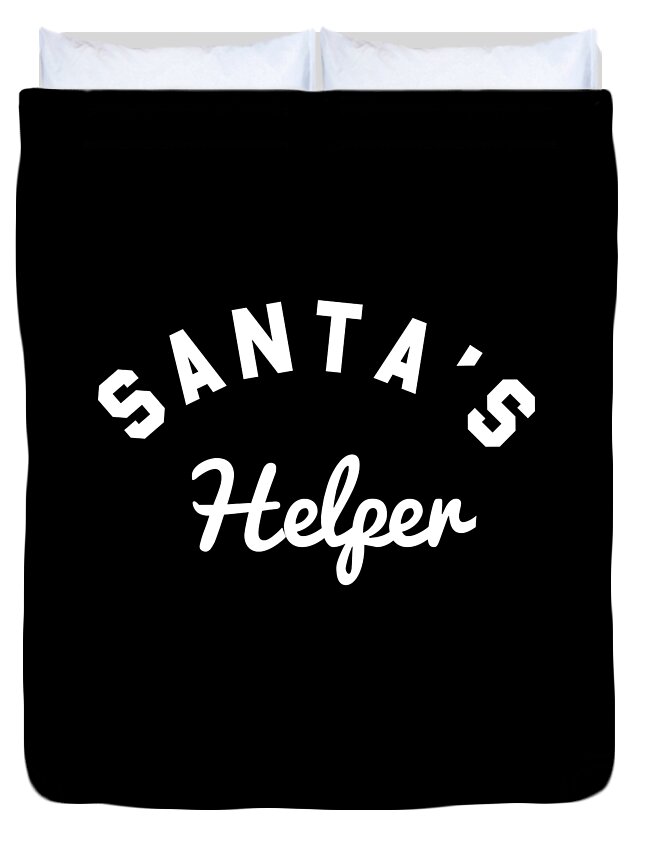 Helper Duvet Cover featuring the digital art Santas Helper #1 by Flippin Sweet Gear