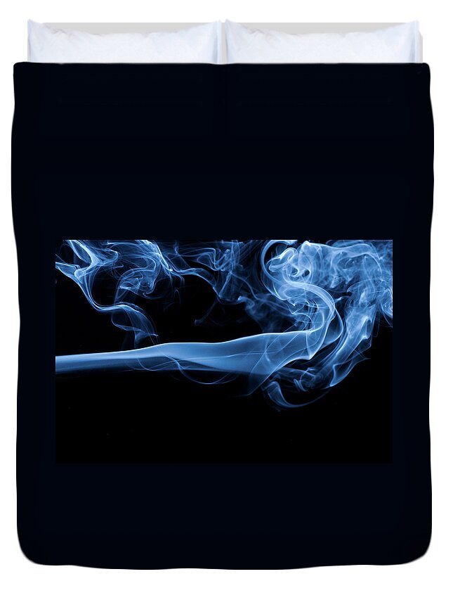 Curve Duvet Cover featuring the photograph Smoke #1 by Assalve