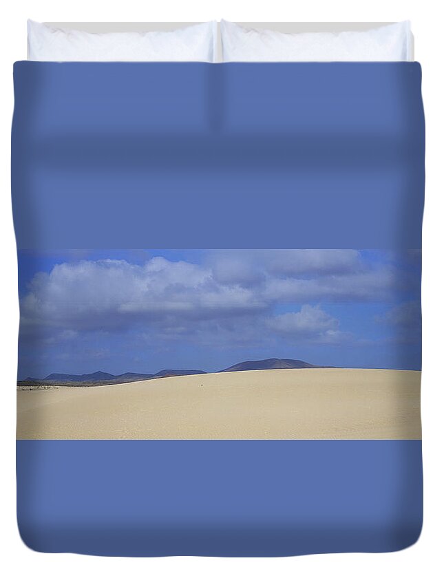 Scenics Duvet Cover featuring the photograph Spain, Canary Islands, Fuerteventura #1 by Martial Colomb