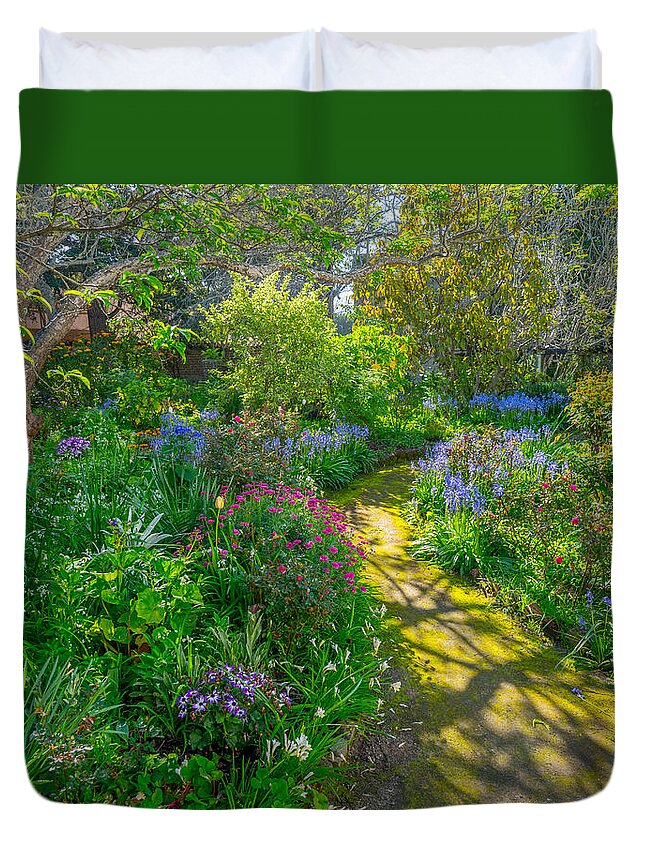 Stevenson House Garden Duvet Cover featuring the photograph Stevenson Garden #1 by Derek Dean