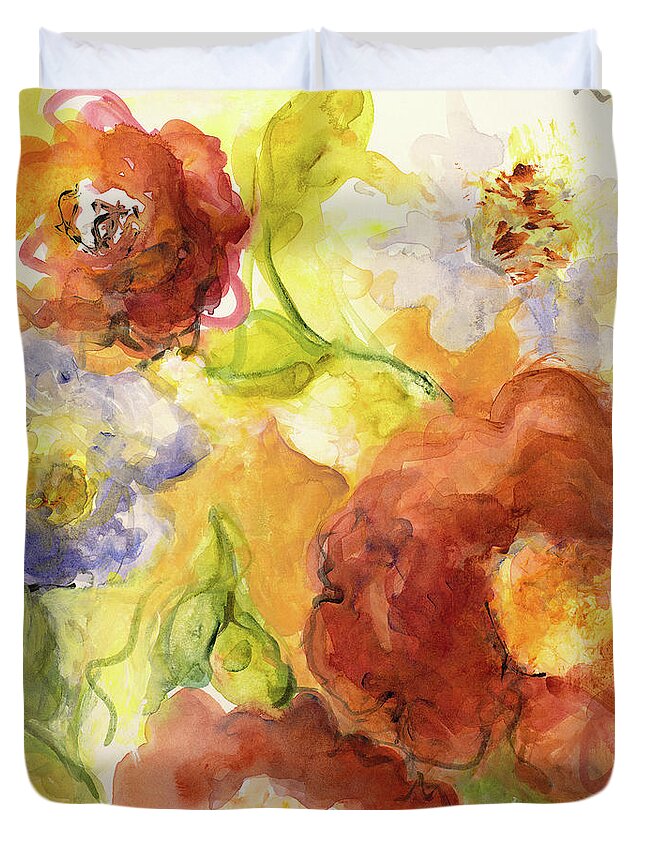 Summer Duvet Cover featuring the painting Summer In Provence I by Lanie Loreth