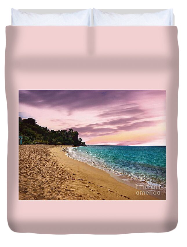 Seascape Duvet Cover featuring the photograph Tranquility #1 by Laura Forde
