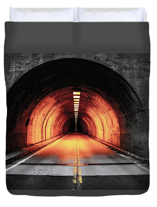 Yosemite Duvet Cover featuring the photograph Tunnel Vision #1 by Mike Dunn