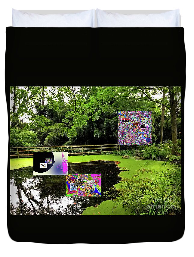 Walter Paul Bebirian: Volord Kingdom Art Collection Grand Gallery Duvet Cover featuring the digital art 10-10-2019f by Walter Paul Bebirian
