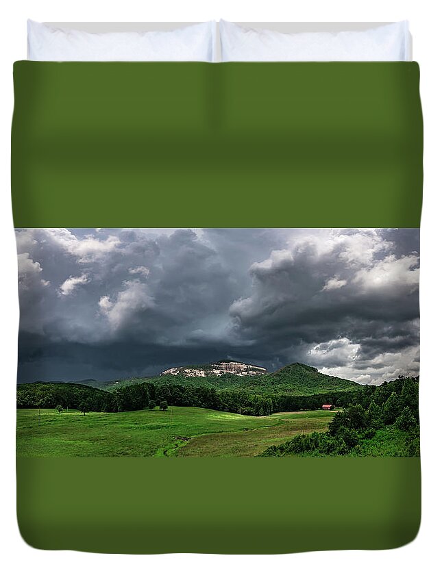 Landscape Duvet Cover featuring the photograph Landscapes near lake jocassee and table rock mountain south caro #10 by Alex Grichenko