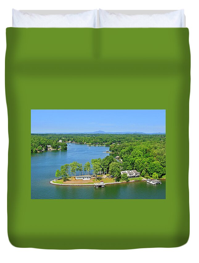 Smith Mountain Lake Duvet Cover featuring the photograph Smith Mountain Lake, Va. #10 by The James Roney Collection