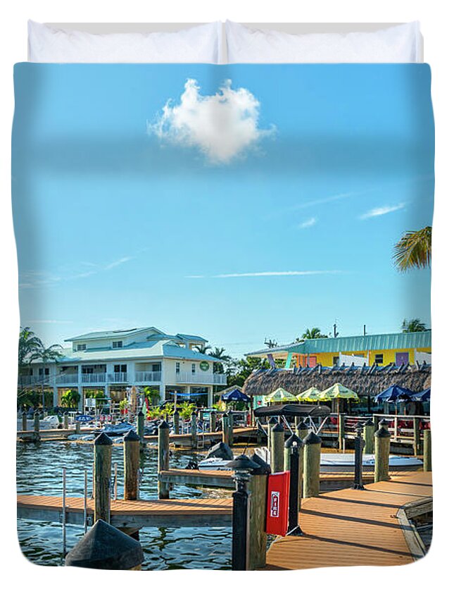Estock Duvet Cover featuring the digital art Restaurant, Islamorada, Florida #11 by Laura Zeid