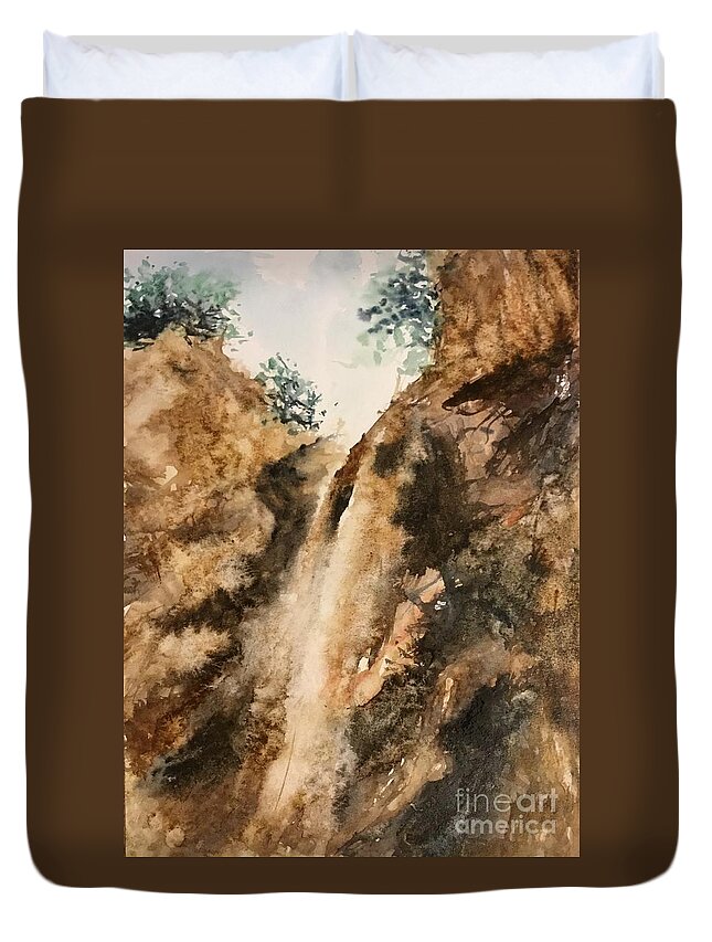 11520191 Duvet Cover featuring the painting 1152019 by Han in Huang wong