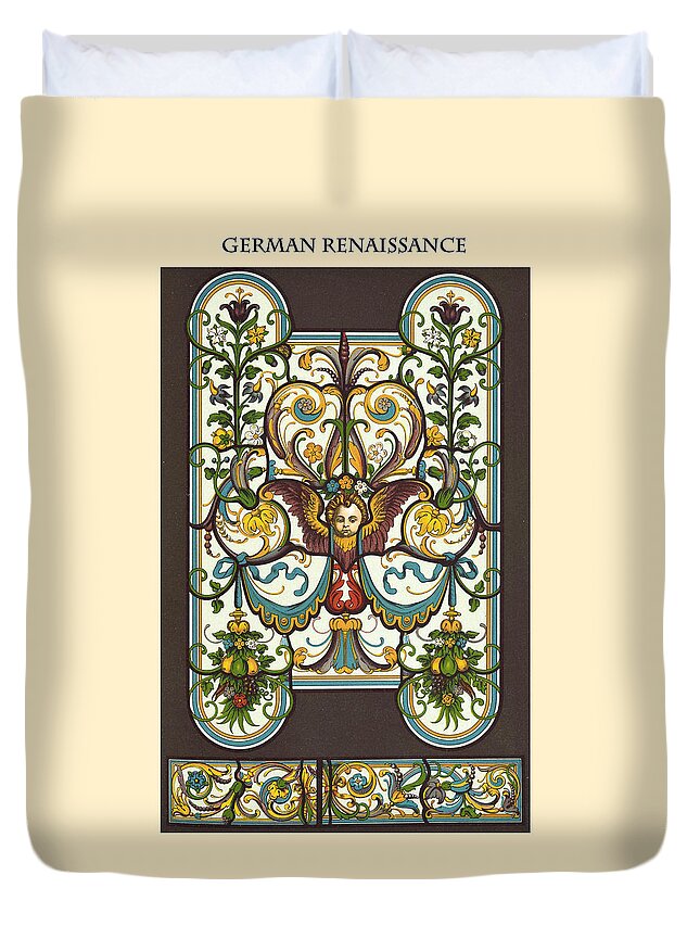 German Renaissance Duvet Cover featuring the painting Ornament-GERMAN RENAISSANCE #12 by Racinet