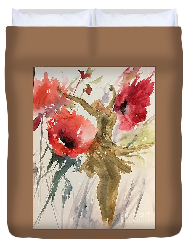 1362019 Duvet Cover featuring the painting 1362019 by Han in Huang wong