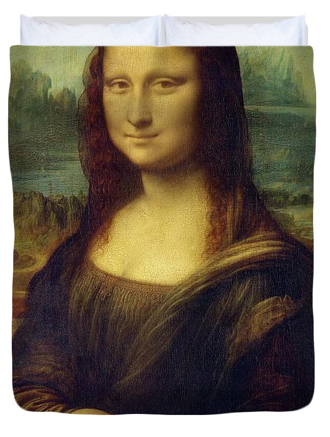 Leonardo Da Vinci Duvet Cover featuring the painting Mona Lisa by Leonardo Da Vinci