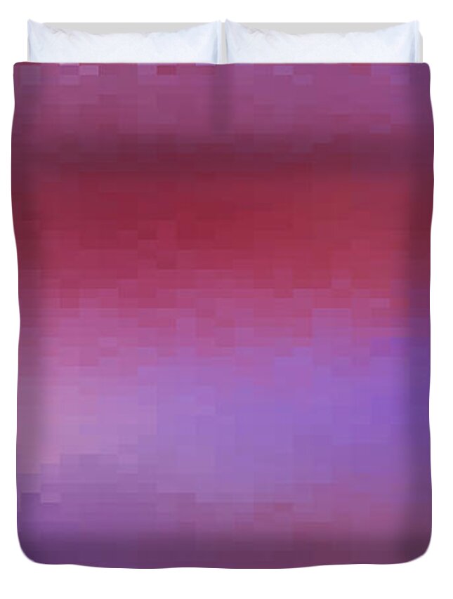 Rithmart Abstract Fade Fading Pixels Noise Clouds Organic Shades Random Computer Digital Shapes Changing Chester Directions Large Pixels Shades Duvet Cover featuring the digital art 18x9.137-#rithmart by Gareth Lewis