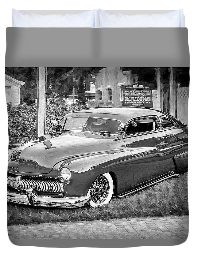1949 Mercury Club Coupe Duvet Cover featuring the photograph 1949 Mercury Club Coupe 139 by Rich Franco