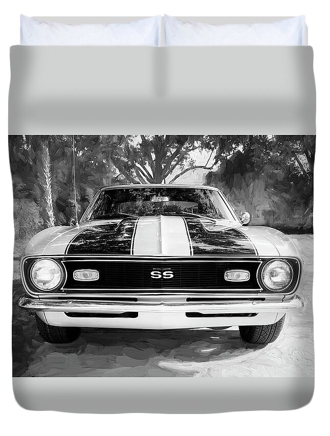 1968 Chevrolet Camaro  Duvet Cover featuring the photograph 1968 Chevrolet Camaro 350 SS A105 by Rich Franco