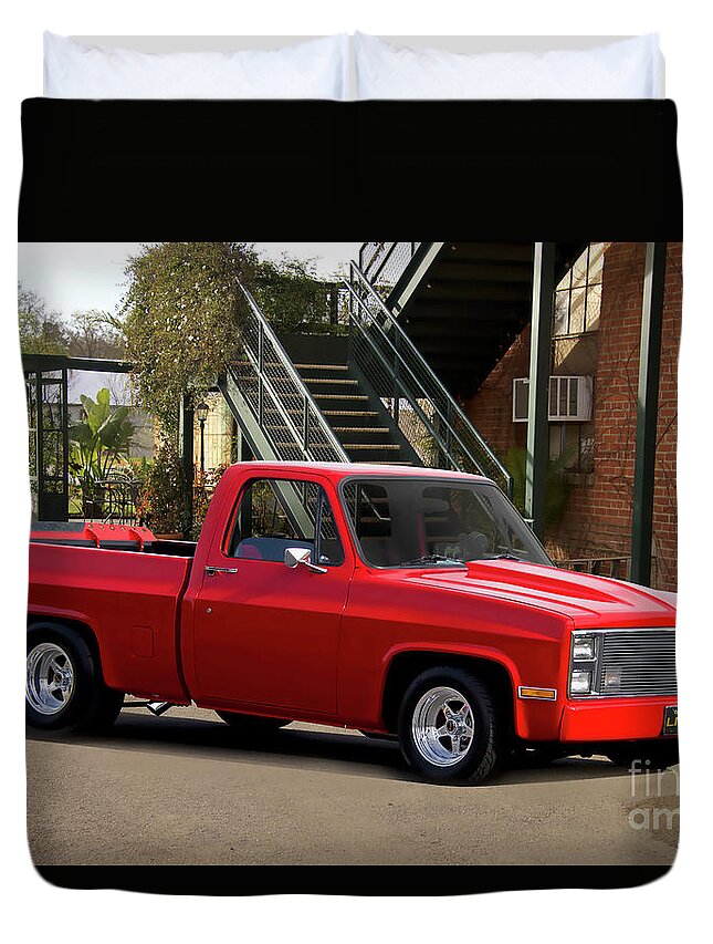Automobile Duvet Cover featuring the photograph 1983 Chevrolet C10 LRHH Pickup I by Dave Koontz