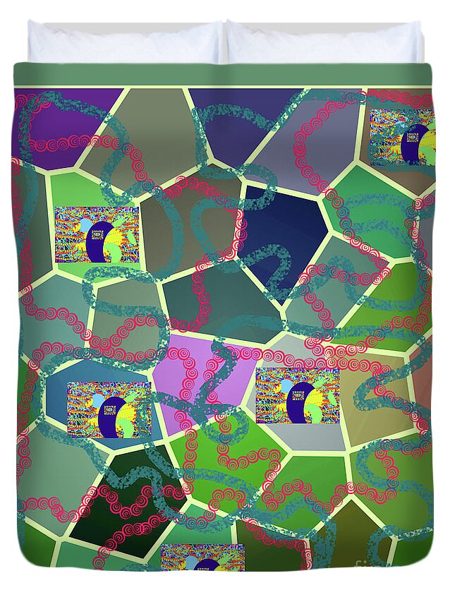 Walter Paul Bebirian: The Bebirian Art Collection Duvet Cover featuring the digital art 2-12-2011cabcdefghijklmnopqrtuv by Walter Paul Bebirian