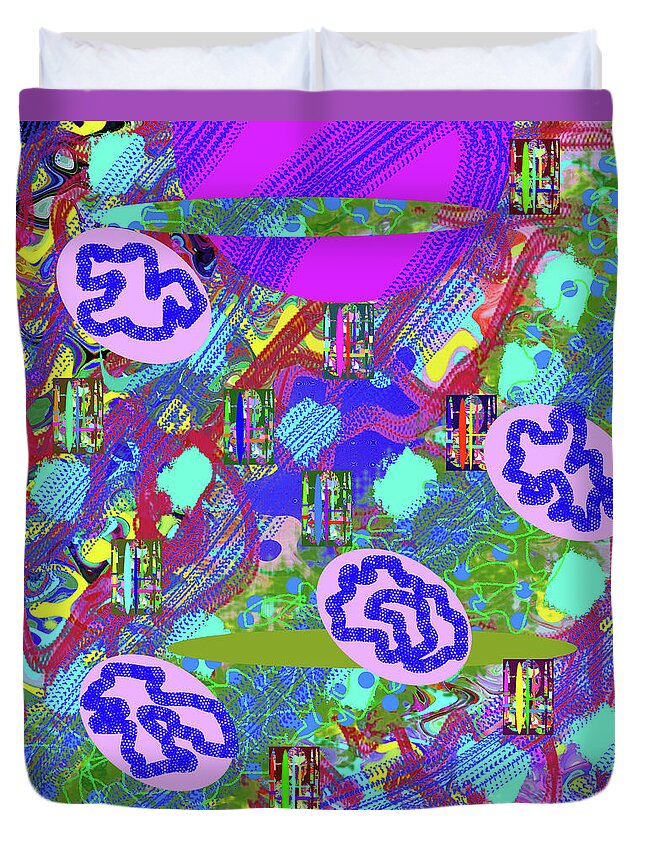 Walter Paul Bebirian: The Bebirian Art Collection Duvet Cover featuring the digital art 2-23-2012kabcdefghijk by Walter Paul Bebirian