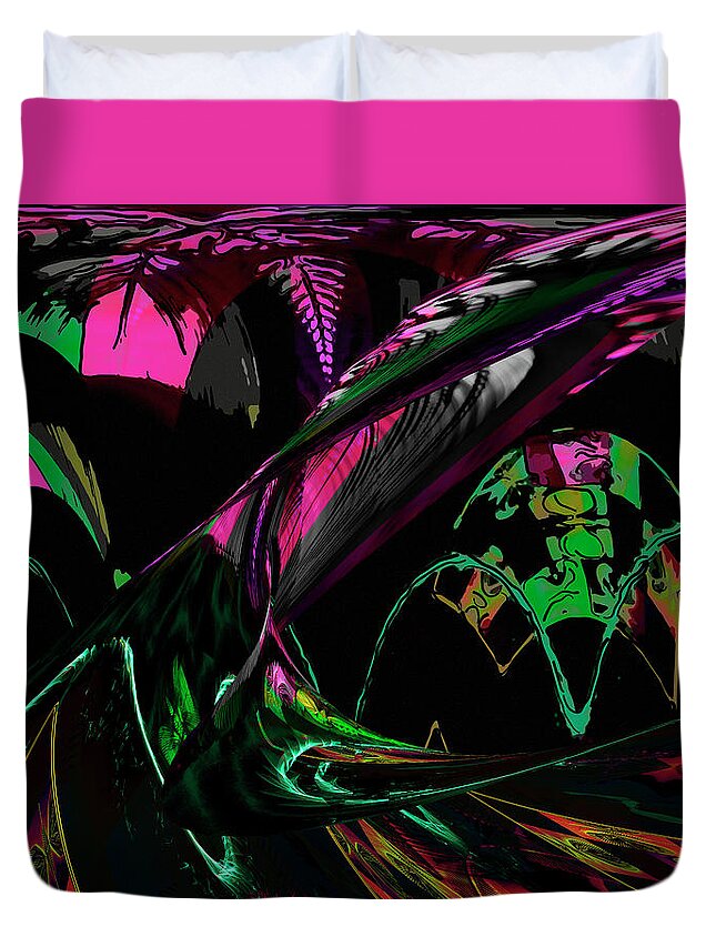 Abstract Duvet Cover featuring the digital art Abstract 1001 by Gerlinde Keating - Galleria GK Keating Associates Inc
