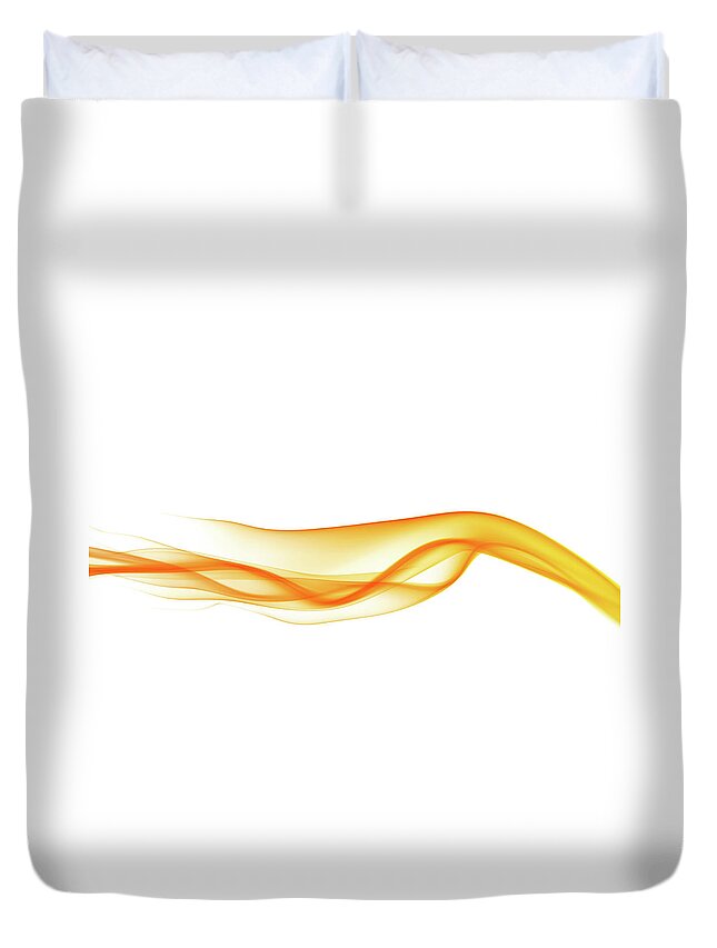 Curve Duvet Cover featuring the photograph Abstract Smoke #2 by Yai112