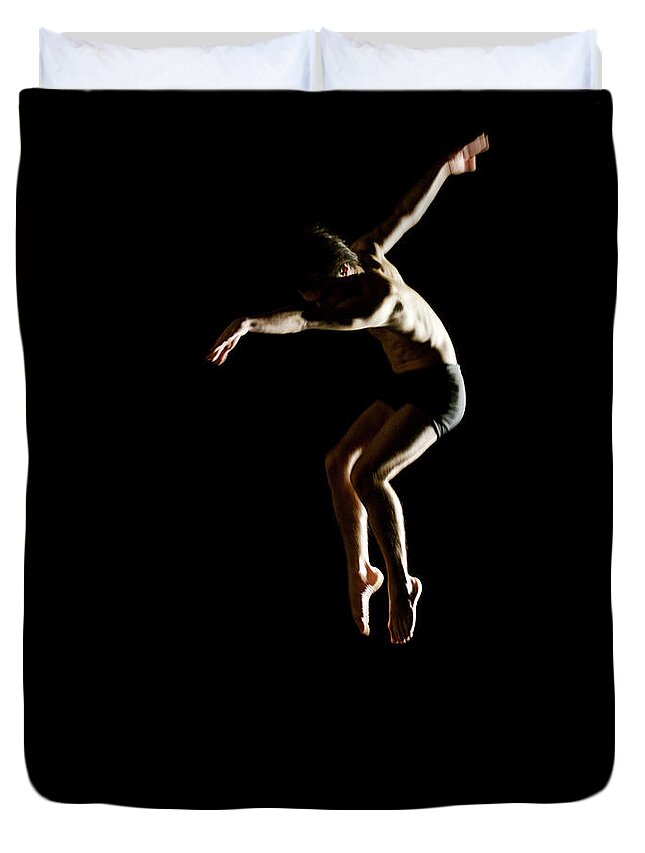 Ballet Dancer Duvet Cover featuring the photograph Ballet And Contemporary Dancers #2 by John Rensten
