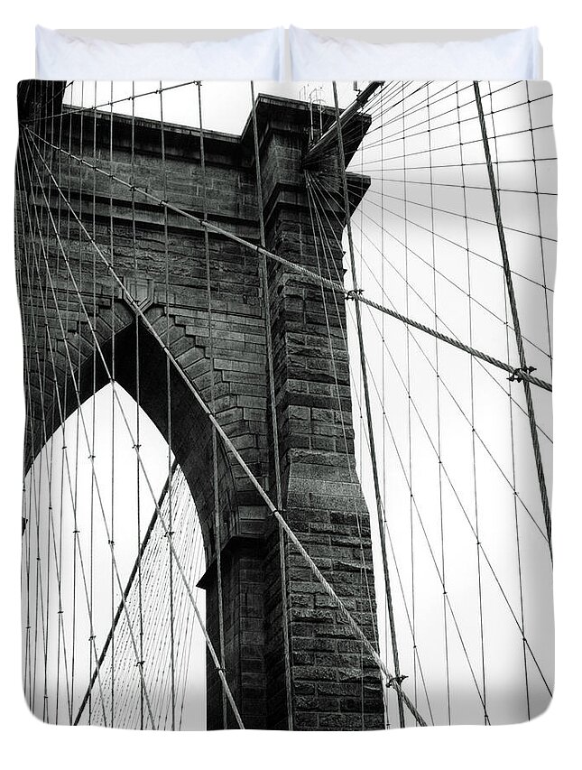 Photography Duvet Cover featuring the photograph Brooklyn Bridge II by Laura Denardo