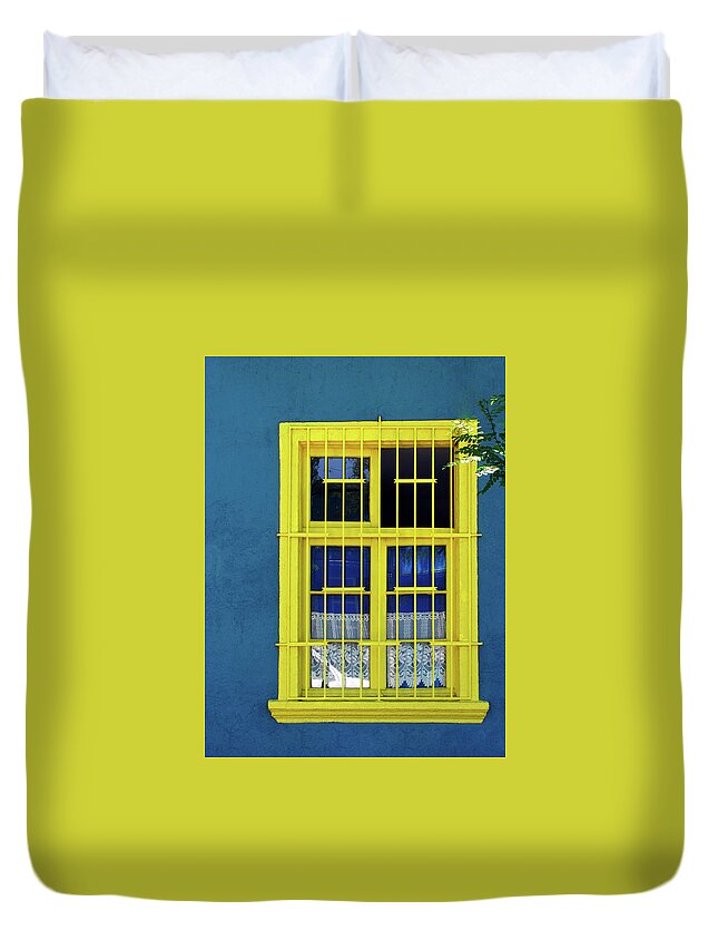 Streetscape Duvet Cover featuring the photograph 2 Calle Santiago by Rick Locke - Out of the Corner of My Eye