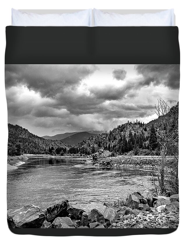 Clark Fork River Duvet Cover featuring the photograph Clark Fork River Montana #2 by Donald Pash