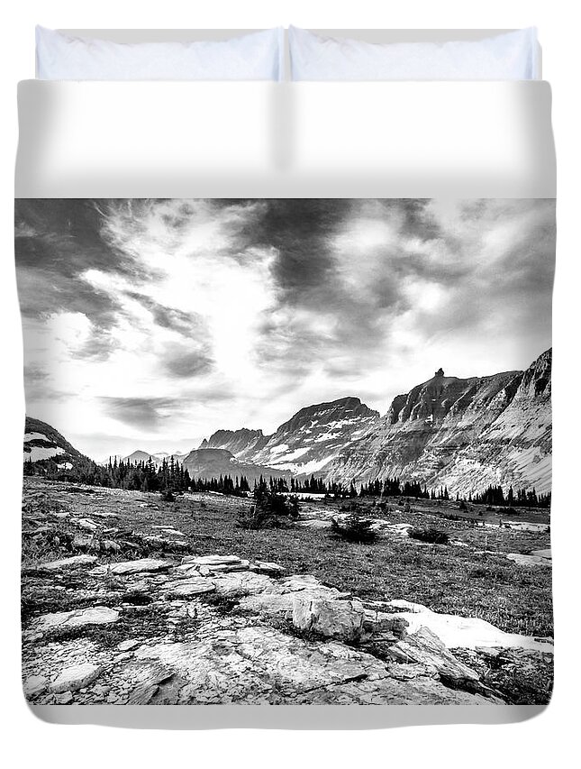 Clements Mountain Duvet Cover featuring the photograph Glacier Nation Park at Logan Pass #2 by Donald Pash