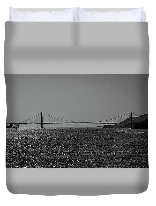 Golden Gate Bridge Duvet Cover featuring the photograph Golden Gate Bridge by Stuart Manning
