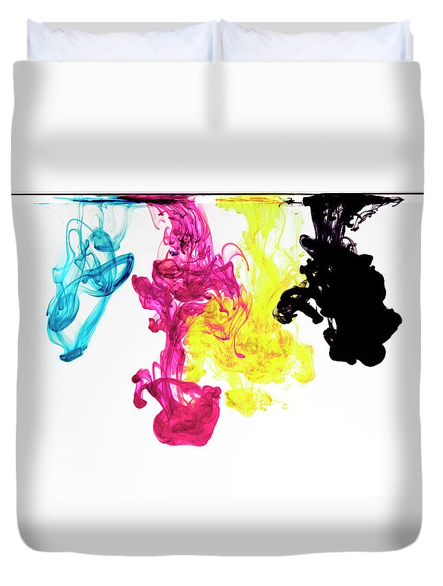 Underwater Duvet Cover featuring the photograph Ink In Cmyk Colors #2 by Jonathan Knowles