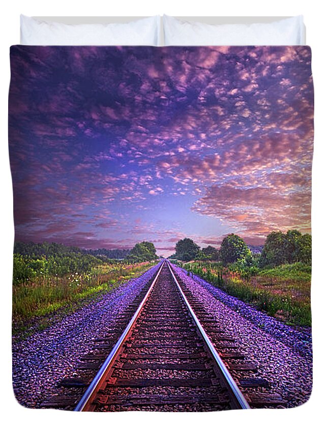 Country Duvet Cover featuring the photograph On A Train Bound For Nowhere #2 by Phil Koch