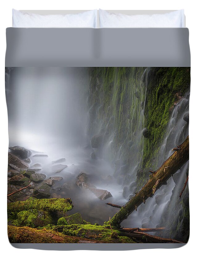 Water Duvet Cover featuring the photograph Proxy Falls #5 by Cat Connor