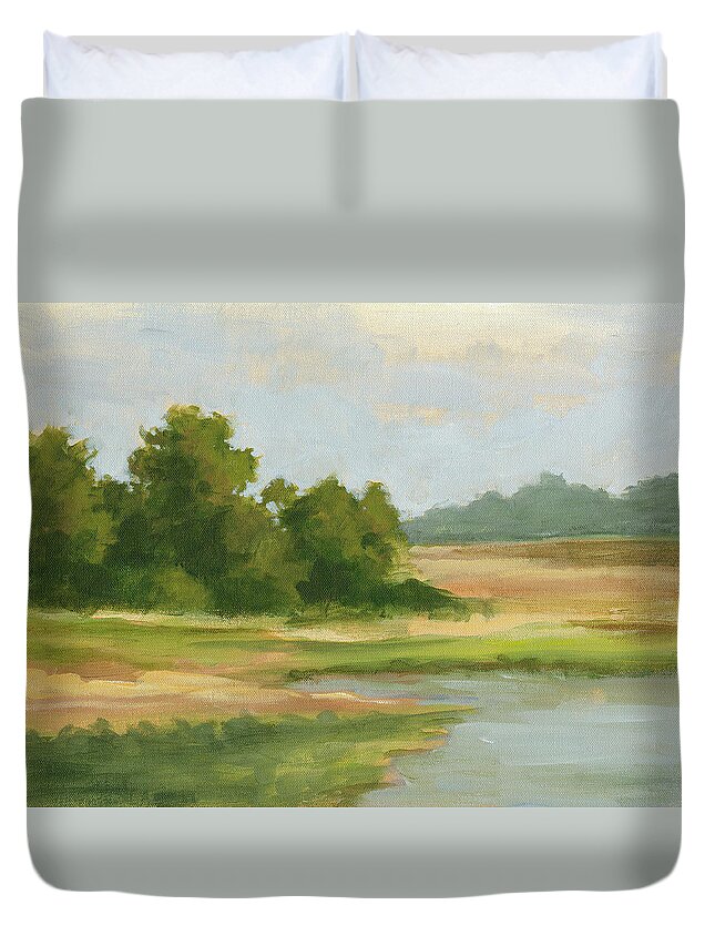 Landscapes Duvet Cover featuring the painting Spring Light II by Ethan Harper