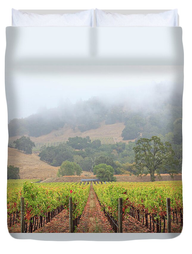 Scenics Duvet Cover featuring the photograph Vineyard Landscape #2 by S. Greg Panosian