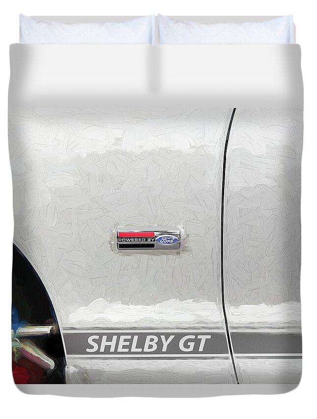 2007 Mustang Duvet Cover featuring the photograph 2007 Ford Mustang Shelby GT Painted 102 by Rich Franco